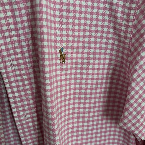 Light pink Polo by Ralph Lauren slim fit Oxford shirt. - Picture 2 of 3